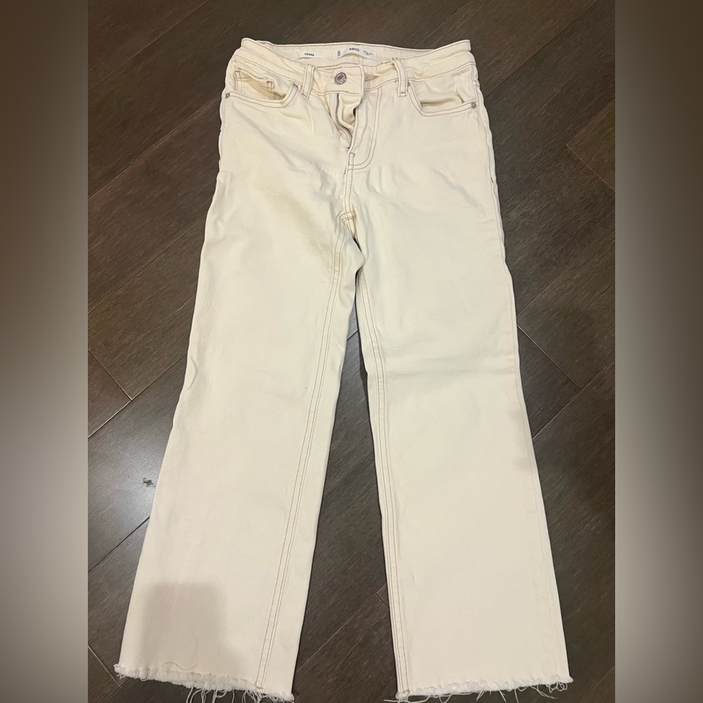Mango Sienna Cream/Ecru Jeans (Size 2)